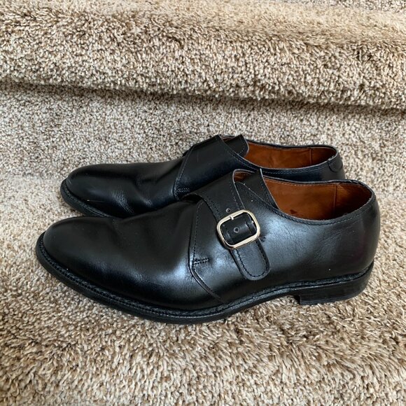 Allen Edmonds Men\'s Warwick Black Leather Monk Strap Dress Shoes. main image 13